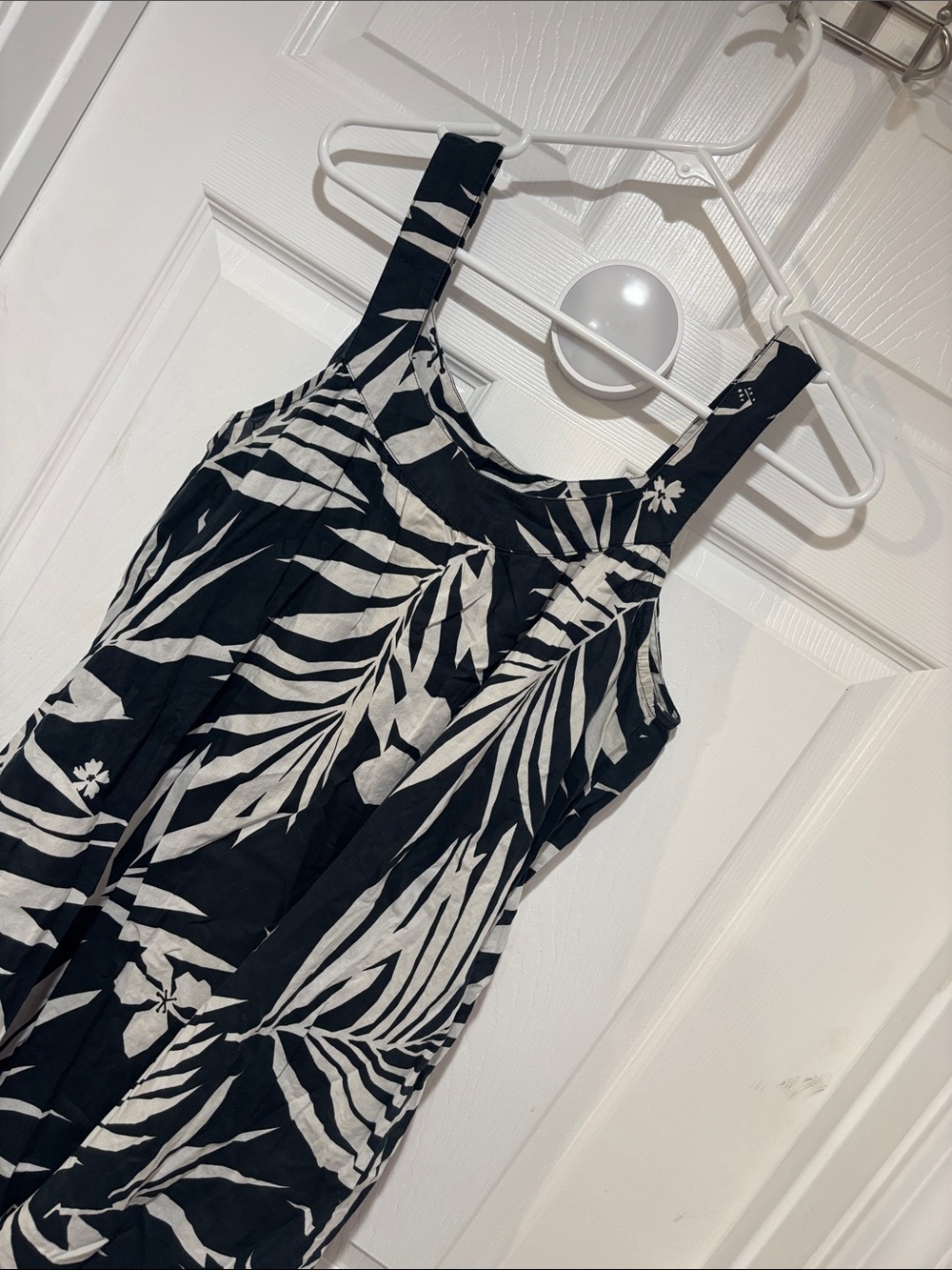 DIVIDED by H&M Black & White Tropical Print 100% Cotton Sundress/Swim Coverup